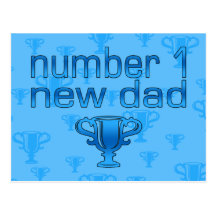 Number 1 New Dad Post Card