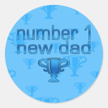 Number 1 New Dad Sticker