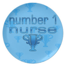 Number 1 Nurse in Blue Plate