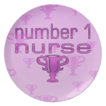 Number 1 Nurse in Pink Plate