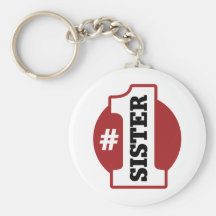 Number 1 Sister Keychain