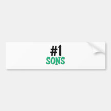 Number 1 Sons Bumper Sticker