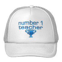 Number 1 Teacher in Blue Mesh Hat