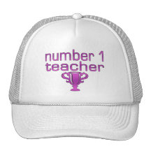 Number 1 Teacher in Pink Hat