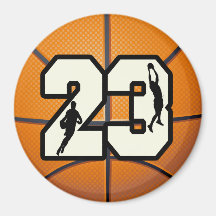 Number 23 Basketball Fridge Magnet