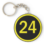 number 24 in a circle keychains