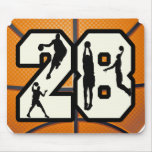 Number 28 Basketball Mousepads