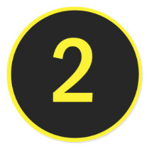 number 2 in a circle stickers