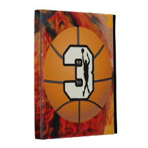 Number 3 Basketball and Players iPad Folio Cover