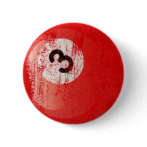 NUMBER 3 BILLIARDS BALL - ERODED AND AGED STYLE PINS