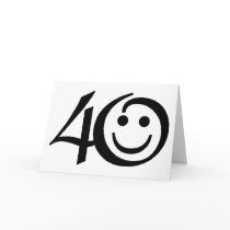 Number 40-With Happy Face Card