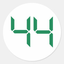 Number – 44 round stickers