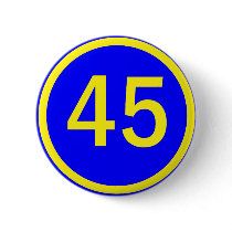 number, 45, in a circle pins
