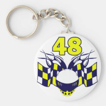NUMBER 48 AUTO RACING DESIGN KEYCHAINS
