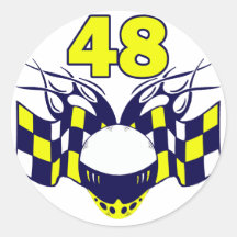 NUMBER 48 AUTO RACING DESIGN STICKER