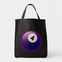 NUMBER 4 BILLIARDS BALL CANVAS BAGS