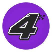 Number 4 - Sticker