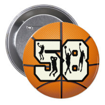 Number 58 Basketball Buttons