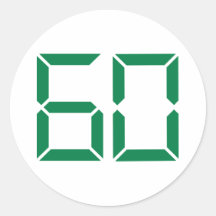 Number – 60 sticker