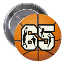 Number 65 Basketball Pins