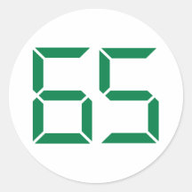 Number – 65 sticker