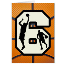 Number 6 Basketball and Players Cards