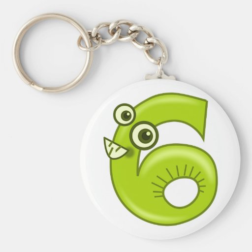 Number 6 key chain