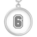 Number 6 necklace