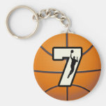 Number 7 Basketball and Player Key Chains