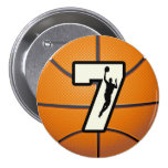 Number 7 Basketball and Player Pin