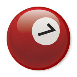 NUMBER 7 BILLIARDS BALL magnets