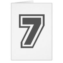 Number 7 greeting card