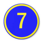 number 7 in a circle magnets