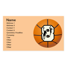 Number 8 Basketball and Players Business Card Templates