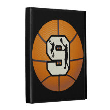 Number 9 Basketball and Players iPad Folio Cover