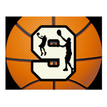 Number 9 Basketball and Players Post Cards