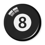 Number eight magic pool ball fridge magnet