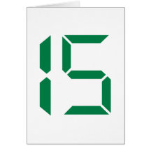 Number - Fifteen - 15 Greeting Cards