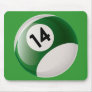NUMBER FOURTEEN BILLIARDS BALL MOUSEPAD