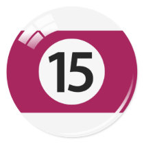 Number fourteen pool ball stickers/labels