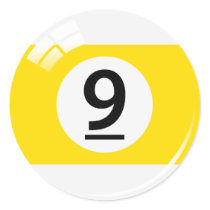 Number nine pool ball stickers/labels