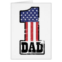 Number One American Dad Greeting Cards