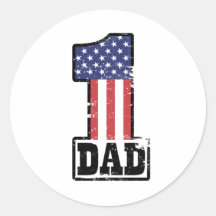 Number One American Dad Sticker