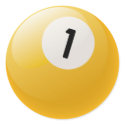 NUMBER ONE BILLIARDS BALL stickers