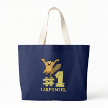 Number One Carpenter Beaver Cartoon Canvas Bags