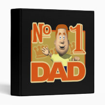 Number One Dad 3 Ring Binders