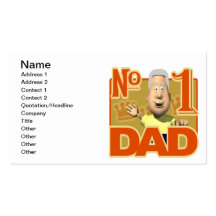 Number One Dad Business Card Template