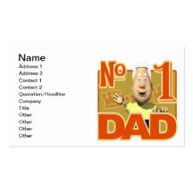 Number One Dad Business Card Templates