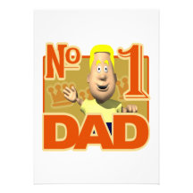 Number One Dad Invites