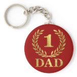 Number One Dad keychains